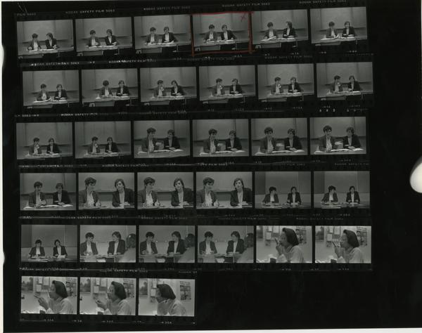 Contact sheet of volunteers and teachers that are part of the Employee Enrichment Program, 1984