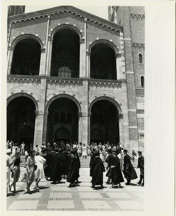 View of Royce Hall during School of Medicine graduation, 1981