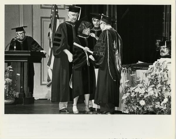 Graduate of School of Medicine receiving degree, 1981