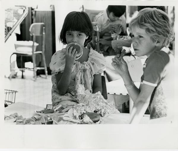 Children eating at Marion Davies Children's Center