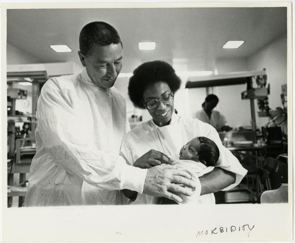 NICU Martin Luther King, Jr. Hospital (6/30/1982) (Dr. Robert Schlegel and Xylinia Bean)
