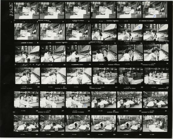 Contact sheet of laundry service
