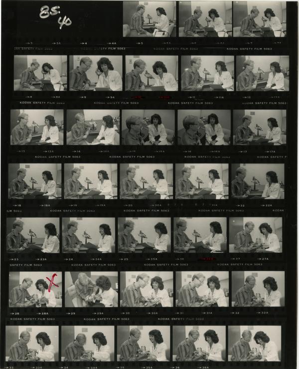 Contact sheet of Heart - Nick Micale / transplant with David Atkinson (1985)