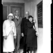 Hershey Hall dedication - Unveiling plaque, 1931