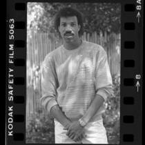 3/4 length portrait of singer Lionel Richie, 1984