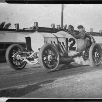 Santa Monica Road Races, car number 12, Santa Monica, 1911-1914, rephotographed 1950