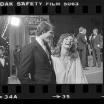 Actors Christopher Reeve and Margot Kidder at movie premiere of "Superman" in Hollywood, Calif., 1978