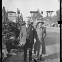 Tournament of Roses parade spectators on Colorado Boulevard, Pasadena, 1930