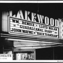 Lakewood Theatre, Lakewood, marquee