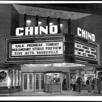 Chino Theatre, exterior on opening night