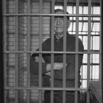 Chief Luther Standing Bear in jail, 1935