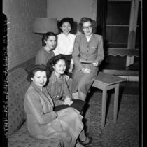 Five women employees of the International Institute in Los Angeles, Calif., 1947
