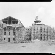 Library (Powell Library) under construction (south side), 1928