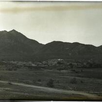 Warner's ranch, hot springs, with distant view of Cupeño Indian village of Agua Caliente, near Warner Springs, circa 1898-1901