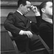 Accused murderer Paul A. Wright in court, Los Angeles, 1938