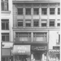 Le Roy's Store, street elevation before remodeling