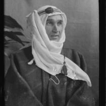 Adelbert Bartlett, in kaffiyeh and caftan, 1925 or 1926