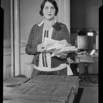 Rosamond Rice, Clerk of the Marriage License Division, Los Angeles, 1928
