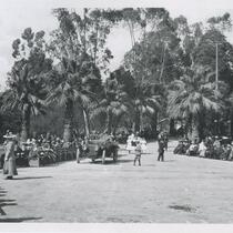 People gathered for an event at Lincoln Park, Los Angeles