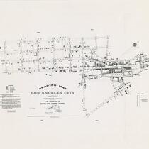 Grading map of Los Angeles City, showing topography on January 1st, 1870