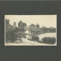 Boat house on the lake at Westlake Park, Los Angeles, December 31, 1904