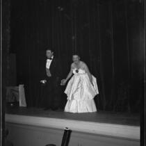 Cast members onstage for curtain call, La Traviata, Hollywood or Pomona, 1949