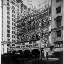 Tower Theatre, Los Angeles, Construction, Broadway elevation 8/2/27