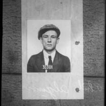 Copy of confessed police killer Phil Alguin's mugshot, Calif., circa 1923