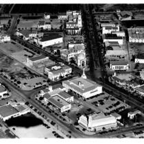 Aerial view of Westwood Village, 1936