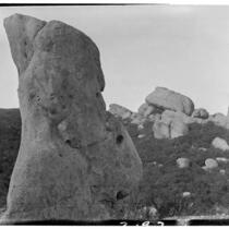 Rock formations near Saddle Peak, Los Angeles, [1920s]