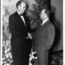 Bay Theatre, Pacific Palisades, S. Charles Lee (right) on opening night