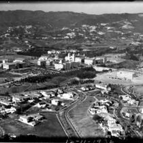 Aerial view of UCLA and Westwood Hills, 1936