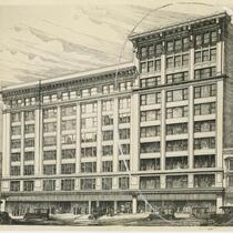 Drawing of Los Angeles building