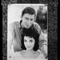 Actors Andrew Prine and Karyn Kupcinet, copy of portrait photograph, 1963