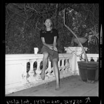 Writer Joan Didion, full length portrait, 1970