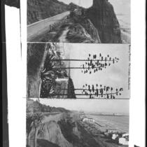 Three post card views of the Palisades Park environs, Santa Monica, circa 1918-1925