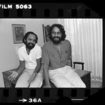 Actors Cheech Marin and Tommy Chong, portrait, 1979