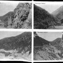 Four photographs of Topanga Canyon in the Santa Monica Mountains, Topanga, circa 1923-1928