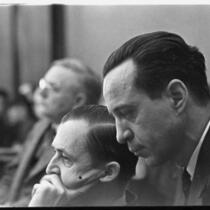 Accused murderer Paul A. Wright in court, Los Angeles, 1938.