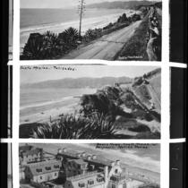 Views of Palisades Park and Marion Davies' beach house, Santa Monica