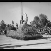 "Lady of the Silver Moon" float in the Tournament of Roses Parade, Pasadena, 1933