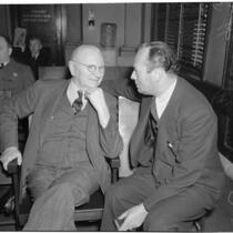Harry L. Ferguson and A. Brigham Rose at the liquor license bribe trial, Oct. 1939 - May 1940