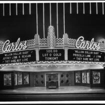 Carlos Theatre, San Carlos, street elevation, night