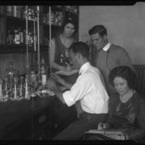 Students and professor in chemistry lab, University of California, Los Angeles, 1930