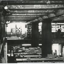 Ceiling and beam detail, Andrews Hardware store, Los Angeles, June 28, 1972