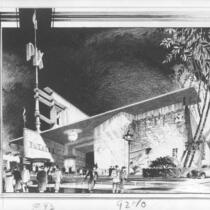 Newsreel Theatre "Pix,"  photograph of rendering