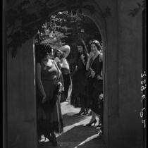 Women in Spanish-style dress, Harry Gorham residence, Santa Monica, 1928