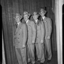 Barbershop quartet posing, 1949