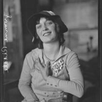 Yvonne Riddle, artist's model and actress, Los Angeles, 1927