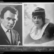 Actors Alexander Carr and Nora Bayes, [rephotographed 1927?]
